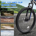 Ecarpat 26 in Mountain Bike, 21 - Speed Bike with Dual Suspension, High - Carbon Steel Frame and Disc Brakes, MTB Commuter Bicycles for Men Women, Black - Blue