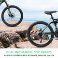 Ecarpat 26 in Mountain Bike, 21 - Speed Bike with Dual Suspension, High - Carbon Steel Frame and Disc Brakes, MTB Commuter Bicycles for Men Women, Black - Blue