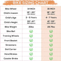 Hykolity 14" Girls Bikes with Basket, Doll Seat, Removable Training Wheel, Adjustable Sanddle