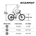 Ecarpat 26 in Mountain Bike, 21 - Speed Bike with Dual Suspension, High - Carbon Steel Frame and Disc Brakes, MTB Commuter Bicycles for Men Women, Black - Blue