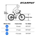 Ecarpat 26 in Mountain Bike, 21 - Speed Bike with Dual Suspension, High - Carbon Steel Frame and Disc Brakes, MTB Commuter Bicycles for Men Women, Black - Blue